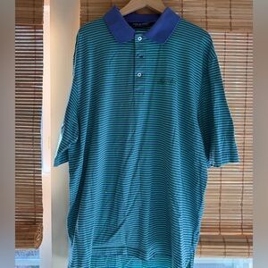 Blue Striped Polo Shirt